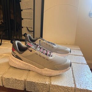 UFC Nobull Grey Sneakers with red and Blue Accents